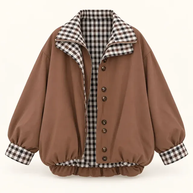 Bomber con colo de cadros — Morriña — imaxe dixital